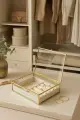 Шкатулка для украшений Мерлин стекло с металлическим каркасом, размер 16×20×6 см