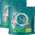 PURINA ONE для взрослых кошек живущих дома с индейкой и злаками (1,5 + 1,5 кг)