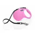 Flexi New Classic S 5м до 15кг поводок-рулетка ремень, розовый