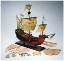Каравелла Santa Maria, модель парусного корабля Amati (Италия), М. 1:65, большой подарочный набор для сборки + инструменты, краски и клей