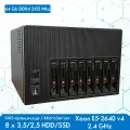 NAS хранилище-микросервер Huananzhi 8 х 3,5 HDD/Xeon E5 2640 v4 2.4 GHz/64 Гб ОЗУ