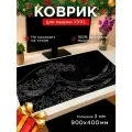 Коврик для мышки большой, игровой коврик в японском стиле для мышки и клавиатуры 90х40 см, Большая волна у Канагавы Хокусаем