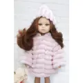 Одежда для кукол 32-35см Paola Reina, Vidal Rojas, Berjuan и др, Шубка для кукол, розовый (полоска)