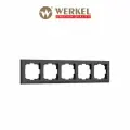 Рамка из пластика на 5 постов Werkel Stark W0051808, цвет черный
