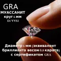 Муассанит Отдельно D/VVS1 0.8ct Круг 57гр CVD HPHT