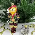 Irena-Co Набор елочных игрушек, стекло Кот в сапогах - 13х5,5х4, Мышонок - 7х4х3,5