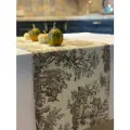 Дорожка на стол ADAMHOME Туаль де Жуи коричневая, водоотталкивающая, прямоугольная, 40x170см
