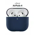 Чехол Ubear для AirPods 4, Touch Pro Case, 1,2 мм, PC+силикон, усиленный темно-синий
