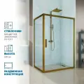 Душевой уголок GWMPKB019R 100x160 см, цвет фурнитуры бронзовый, стекло бесцветное закаленное 6 мм
