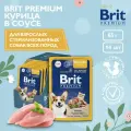 Влажный корм для собак. Пауч для взрослых стерилизованных собак всех пород, Курица в соусе, 85г, 14 шт BRIT PREMIUM
