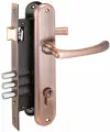 Замок врезной с ручками аллюр 0221, старая медь