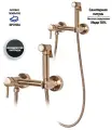 Гигиенический душ с настенным смесителем Grocenberg Gb103N-BR бронза