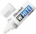Маркер-краска лаковый PENTEL (Япония) WHITE, 6,5 мм, белый, алюминиевый корпус, длина письма 1200 м, X100W.