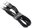 Кабель Baseus Cafule Cable USB For iP 2.4A 0.5m Gray+Black (CALKLF-AG1)