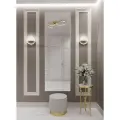 Зеркало в алюминиевой раме настенное ONE MIRROR 200х60 см. Белое