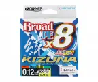 OWNER Шнур Kizuna X8 Broad PE multi color 10м 300м 0,13мм 6,7кг