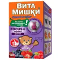 ВитаМишки Focus + черника пастилки жев., 0.2 г, 60 шт., 1 уп., черника