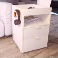 Тумба универсальная с 2 ящиками, для дома, для офиса, напольная, Белая