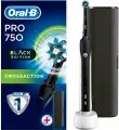 Перезаряжаемая зубная щетка Oral-B Pro 750 Cross Action, черная + дорожный контейнер