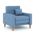 Кресло-кровать Этро Люкс 90 в голубом велюре В46
