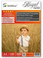 Фотобумага SHARco глянцевая односторонняя 200 г, А4, 100 листов