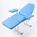 Смотровое кресло донора К-02-ДН, регулируемые секции, голубое, максимальная нагрузка 160кг