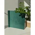 Фотоальбом Древо MyAlbums, магнитный, семейный, зеленый велюр, 24х24 см, ручная работа, изумрудный, до 240 фото