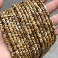 KamenOpt / Яшма песочная бусины-рондели 4х2 мм, на нитке 38 см