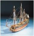 Сборная модель парусного корабля от Mantua (Италия), линкор Le Soleil Royal, 1600 часов, М.1:77
