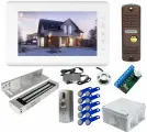 Комплект СКУД + видеодомофон Tantos Mia Kit с электромагнитным замком 280 кг и ключами TM для офиса, склада, магазина