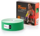 Кинезио тейп хлопок Tmax Extra Sticky 5см x 22м, зеленый