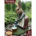 Фигурка садовая для дачи и сада Magic Art Крольчиха у колонки полистоун