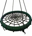 Подвесные качели гнездо диаметром 80 см KIDGARDEN (выбранный цвет: Зеленый/черный)