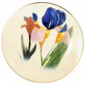 Thun Чешский фарфор Тарелка настенная 19 см; декор Ирис синий