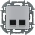 Механизм розетки компьютерной RJ45 2-м Inspiria CAT.6 UTP алюм. Leg 673842
