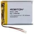 Аккумулятор литий-ионный полимер ROBITON LP954760, Li-Pol, 3.7 В, 3000 мАч, призма со схемой защиты