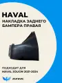 Новая Неокрашенная Накладка Заднего Бампера на Правую Сторону Haval Jolion 2804116XST01A 2021 по н. в.