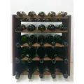 Винный стеллаж из дерева для 25 бутылок коричневый