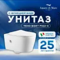 Унитаз подвесной Amore di Mare Temo Bidet P322-X с функцией биде, фарфоровый, быстросъемное сиденье с микролифт
