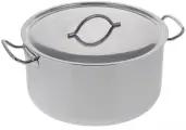Кастрюля 10 л амет, 1С-2195, нерж. сталь, зеркальная полировка