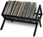 Подставка для виниловых пластинок, хранение 80-100 пластинок, металлическая стойка для CD дисков, газет и DVD, идеальное украшение, черная