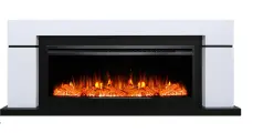 Каминокомплект Elekam Filato с очагом Pulsar 60 белый с черным