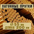 Латунный пруток (круг) Марки ЛС59-1. Диаметр 55 мм. Длина 200 мм.