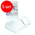 Комплект 5 шт, Насадка МОП плоская 42х8см/47х17см из микрофибры, плотный ворс, для швабры Magnetic, YORK, 81700