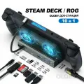 Док-станция Steam Deck с 2 вентиляторами, мультимедийным интерфейсом HD 4K60Hz, USB3.0, Gigabit RJ45, для ASUS Rog Ally, док-станцией Switch, с зарядным портом PD 100 Вт