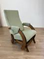 Кресло-качалка маятник для дома и дачи, Glider 68 М, зеленый, орех