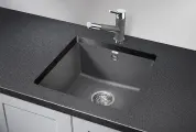 4451, графит (чёрно-серый), кухонная мойка, кварц