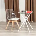 Стул Tetchair TULIP (mod. 73-1) / 1 шт. в упаковке дерево/пластик/экокожа, 47,5x55x80 см, Прозрачный (Transparent)
