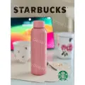 Термокружка Starbucks, металл, 473 мл, герметичная, двойные стенки, розовая