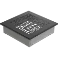 Решетка каминная Kratki ABC чёрная 17x17
